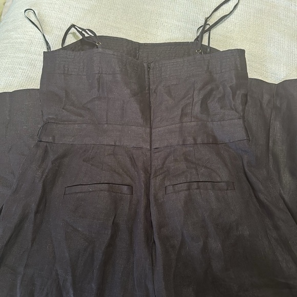 J Crew Cropped Pleated‎ Linen Zipper Backed Jumpsuit - Picture 2 of 11